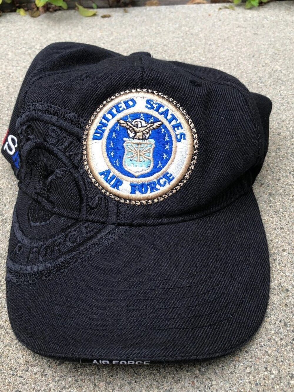 Vintage CITY HUNTER United States Air Force Baseball Hat Men's Black Adjustable​